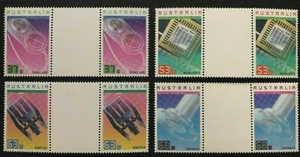 AUSTRALIA 1987 TECHNOLOGY , SCIENCE Gutter Pairs Sc 1036-1039 MNH - Picture 1 of 1
