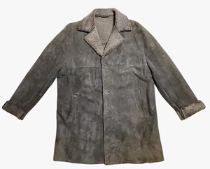 Zegna Sport XL Suede Sherpa Jacket Shearling Ermenegildo Gray Men’s - Picture 1 of 15