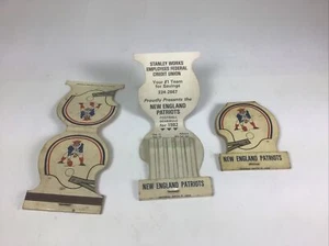 Set 3 Vintage NEW ENGLAND PATRIOTS - 1982 Unused Matchbook Season Schedule Adver - Picture 1 of 4