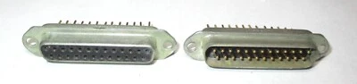 2 Amphenol 25 Pin D-Sub 1 Male And 1 Female Connector With Gold Plated Pins NOS - Image 1 of 4