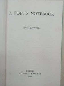 A Poet's Notebook by Edith Sitwell 1944 Aphorisms Essays and Notes on Poetry - Picture 1 of 5
