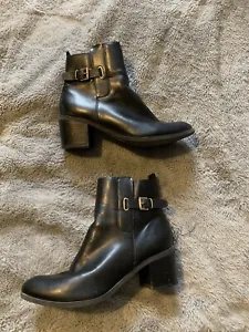 Ladies Black Ankle Boots Dorothy Perkins Sz 6 Lovely Condition  - Picture 1 of 4