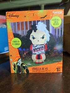NEW Disney Villains Cruella De Vil 3.5 FT Halloween Lighted Inflatable Outdoor - Picture 1 of 3
