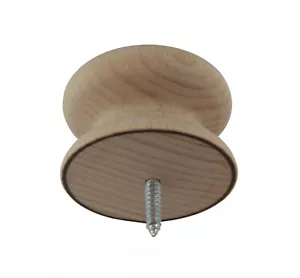 * Paquete de 8 perillas de haya estilo victoriano de 46 mm de diámetro para muebles de pino 17⁄8"" * - Imagen 1 de 2