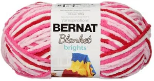 Spinrite Bernat Blanket Brights Big Ball Yarn-Raspberry Ribbon Variegated - Picture 1 of 1