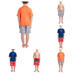 ORANGE, BLUE Spyder BOYS Youth 2-piece Swim Set - Picture 1 of 8