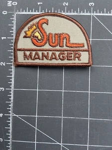 Vintage Sun Logo Manager Patch Supermarkets Grocery Food Stores Markets Canada - Picture 1 of 1