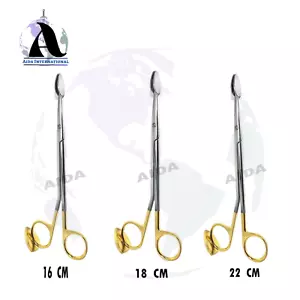 Set of 3 Trepsat spatulated tip dissection facelift scissors - Picture 1 of 3