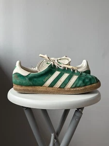 Vintage 1992 Adidas Gazelle OG Green Suede Sneaker Schuhe Size US 9.5 Rare - Bild 1 von 15