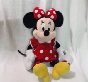 Walt Disney World Minnie Mouse Plush 16" Stuffed Play Doll Red w/ Dots Huggable - Picture 1 of 11
