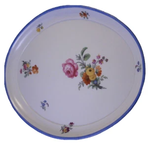 Bandeja floral de porcelana antigua del siglo XVIII KPM Berlín Alemania alemana - Imagen 1 de 8