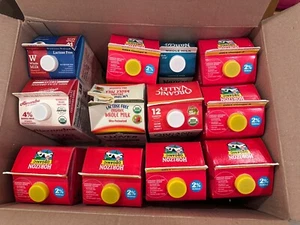 Lot Of 12 EMPTY Containers From Milk And Kefir For Upcycle, Craft, Recycle Art - Picture 1 of 15