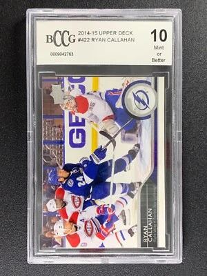Ryan Callahan 422 BCCG 10 Mint Graded 2014-15 Tampa Bay Lightning Upper Deck - Image 1 of 4