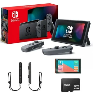 Nintendo Switch Gray Joy Cons 32GB Konsole + Displayschutzfolie 🙂️ 16GB SD Bundle - Bild 1 von 7