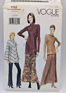 Vogue Women's Sewing Pattern Top Skirt & Pants 7122 12-14-16 UNCUT - Picture 1 of 6