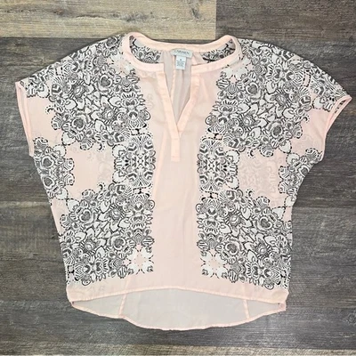 Carmen Rosa Floral Blusa Top Camisa Talla Mediana M B173 Foto 1 de 3