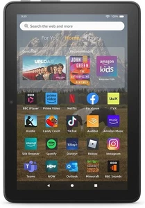 Amazon Fire HD 8 Tablet 10th Generation Full HD display WiFi Alexa 32 GB Black - Picture 1 of 9
