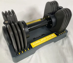 GOLD'S GYM 5 - 25 lbs Adjustable Dumbbell - Space Saving - EXCELLENT! - Picture 1 of 6