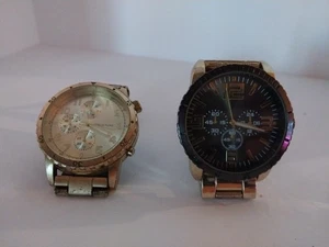 Reloj Hombre Estructura Analógico Tono Dorado 33719 y Tono Plata Reloj Sin Marca ASIS - Imagen 1 de 7