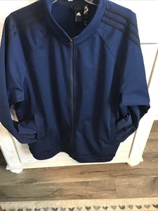 Adidas Originals Track Jacket Blue Black 2XL Men’s Ripstop Classic Clean - Picture 1 of 5