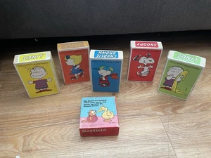 Vintage Peanuts Mini Puzzles Charlie Brown Snoopy Sally Linus 1950's Free Ship - Picture 1 of 6