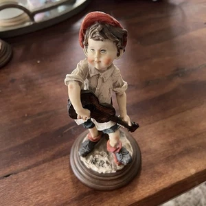 "Estatuilla Giuseppe Armani niño con guitarra hecha en Italia 7"" de alto" - Imagen 1 de 8