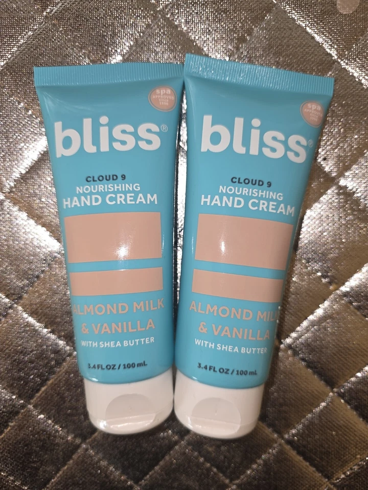 Crema de Manos Nutritiva BLISS Cloud 9 LECHE DE ALMENDRAS Y VAINILLA Karité 3.4 OZ SELLADA Foto 1 de 2