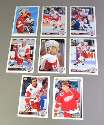 1992-93 Upper Deck NHL Hockey Detroit Red Wings Trading Cards - Your Choice - Image 1 of 2
