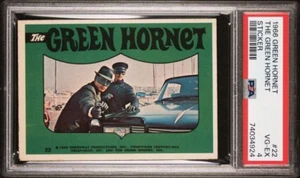 PSA 4 Very Good - Excellent Bruce Lee KATO 1966 Green Hornet Vintage Sticker #22 - Picture 1 of 3