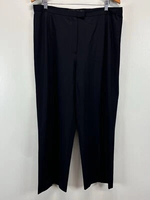 Pantalones de lana virgen Lafayette 148 New York talla 14 para mujer azul marino vestido de carrera negocios Foto 1 de 4