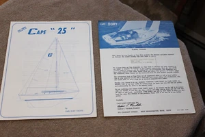 1970's Cape Dory Cape 25 sailboat 4-page brochure w/sales sheet - Picture 1 of 4