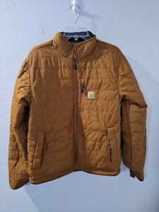 Carhartt Full Zip Brown Tan Jacket Rain Defender Relaxed Fit OJ2208-M Size Small - Bild 1 von 11