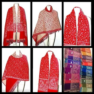 LADIES Luxurious 100%Yak Wool LARGE Shawl,WRAP,SCARF,BLANKET,PLAID Hand loomed - Picture 1 of 29