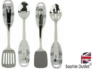 Kitchen Stainless Steel Cooking Turner Ladle Spoon Slotted Utensil Tool Set UK - Picture 1 of 13