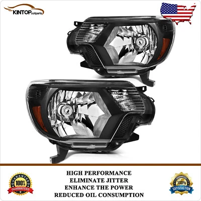 Par de luces de repuesto para faros de esquina negras para Toyota Tacoma 2012-15 Foto 1 de 4