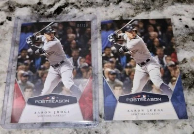 Aaron Judge 2018 Topps On Demand Postseason RED Parallel #12B /10 & BASE YANKEES - Image 1 of 4
