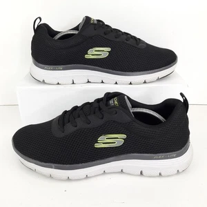 Skechers Hombres Entrenadores Reino Unido 8 Negro Flex Lite Gimnasio Entrenamiento Deportes Correr Zapatos 42 - Imagen 1 de 18