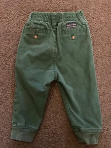 Janie and Jack Kleinkind Jungen Hose grün verstellbarer Bund Reißverschluss/Knopf 12-18 Monate - Bild 1 von 4