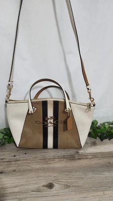 Bolso de Mano Coach Carrage Marrón Y Crema Excelente Estado  Foto 1 de 4