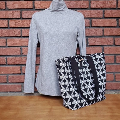 Bolsa de ombro Bella Taylor preta branca 100% algodão alça dupla charme cruzado - Imagem 1 de 4