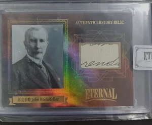 John D. Rockefeller 2024 Eternal /99 Cut Handwritten Letter Relic Patch Card COA - Picture 1 of 4