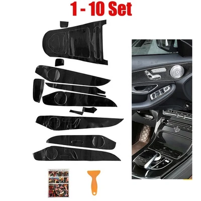 5D Carbon Fiber Front Inside Trim 1-10Set For Mercedes Benz C-Class GLC 2015-18 Foto 1 de 4
