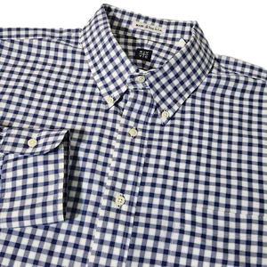 RVCA Shirt Mens XL Long Sleeve Casual Button Up Casual Blue Check Plaid EUC - Picture 1 of 7