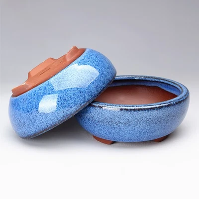 Mini macetas esmaltadas Bonsai pequeña maceta suculenta de cactus maceta de cerámica EE. UU. Foto 1 de 4