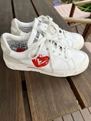 Women's LOVE MOSCHINO Sneakers - Size AUS 8 | EU 39 White / Grey - image 1 of 4