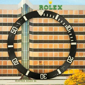 Original Men's Rolex Submariner 16800 16610 Black and Silver Bezel Insert #A53 - Picture 1 of 6