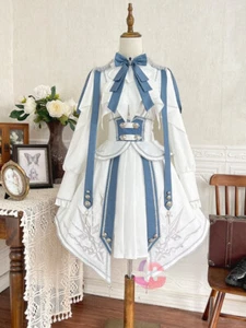 Lolita Cavalry Army Uniform Cosplay Costume Women's Clothes Western Style Suit - Picture 1 of 27