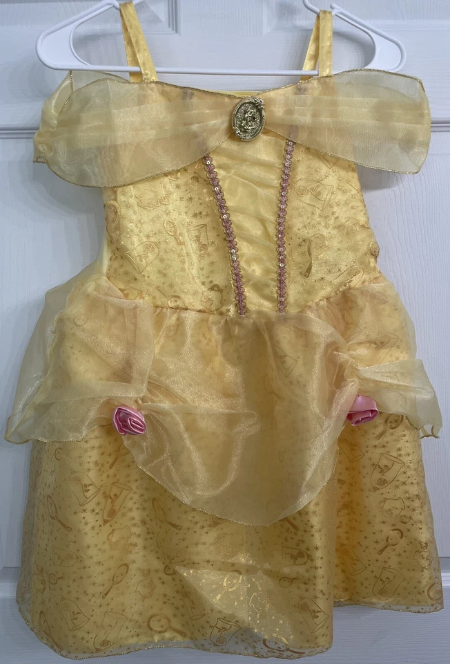 Niña Disney Princesa Bella La Bella y la Bestia Vestido Disfraz Talla 7/8 y Enagua Foto 1 de 4