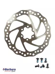 DISCO FRENO 160 mm 6 FORI MTB CITY BIKE FAT BIKE ANTERIORE E POSTERIORE + 6 VITI - Foto 1 di 4