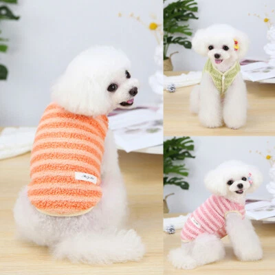 Fleece Dog Cat Coat Chihuahua Puppy Sweater Pet Clothing Dog Vest Kitten Jacket. - Image 1 of 4